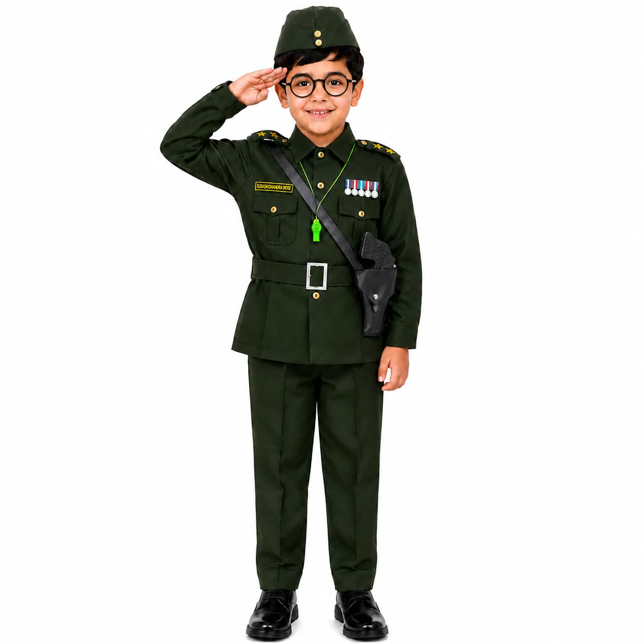 Raj Costume Freedom Fighter Costume for Kids | Independence Day Fancy Dress | Patriotic School Function Dress | Boys & Girls