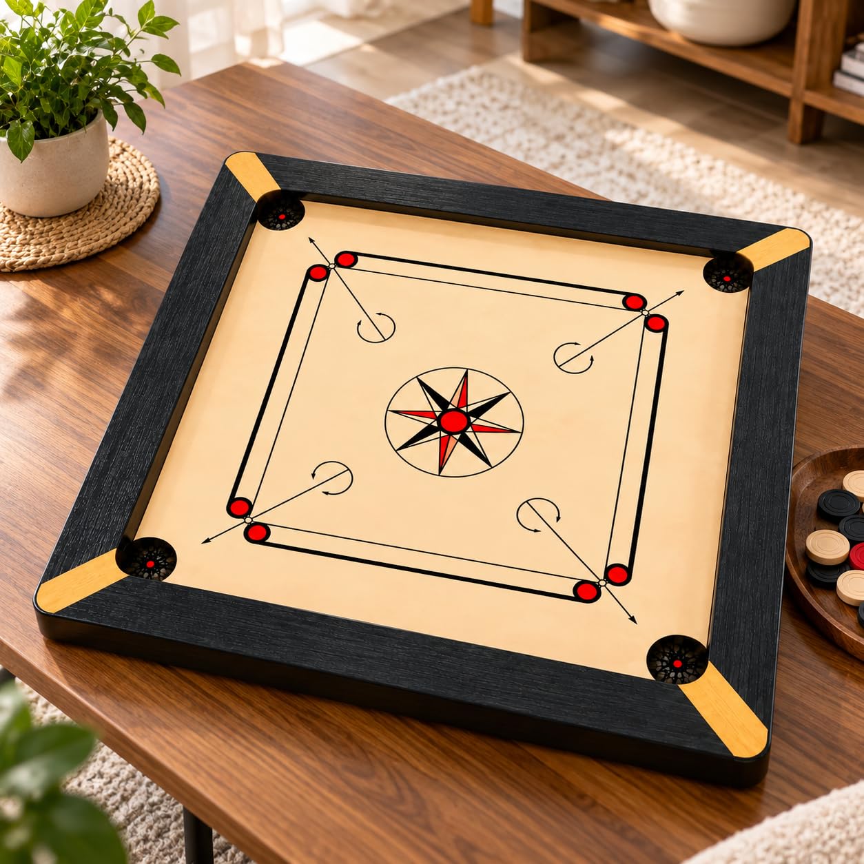 20 Inch Carrom Board for Kids & Adults | Wooden Carrom Game Board with Smooth Playing Surface | Compact Indoor Family Board Game for Home, Kids, Beginners & Leisure Play image 4