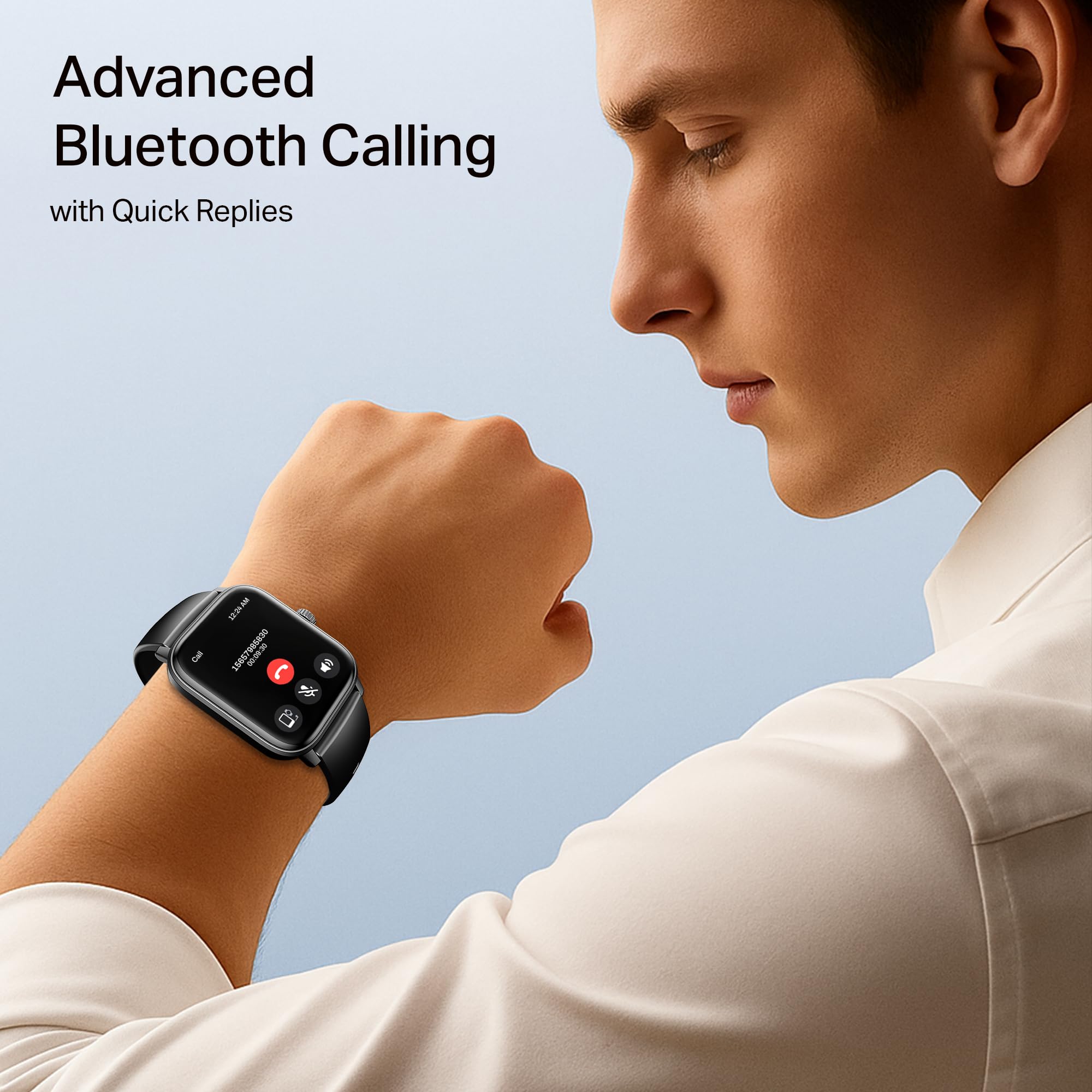 boAt Wave Call 3 Smartwatch 1.83” HD Display with Animated Watch Faces; BT Calling, Functional Crown, Multiple Sports Modes, IP68, HR, SpO2 Monitor, Smart Watches for Men & Women (Bold Black) image 5