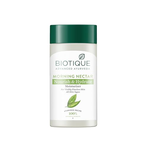 Biotique Morning Nectar Flawless Skin Moisturizer Lotion | Prevents Dark Spots, Blackheads And Blemishes | Visibly Flawless Skin | Nourishes And Hydrates Skin | All Skin Types 20ml