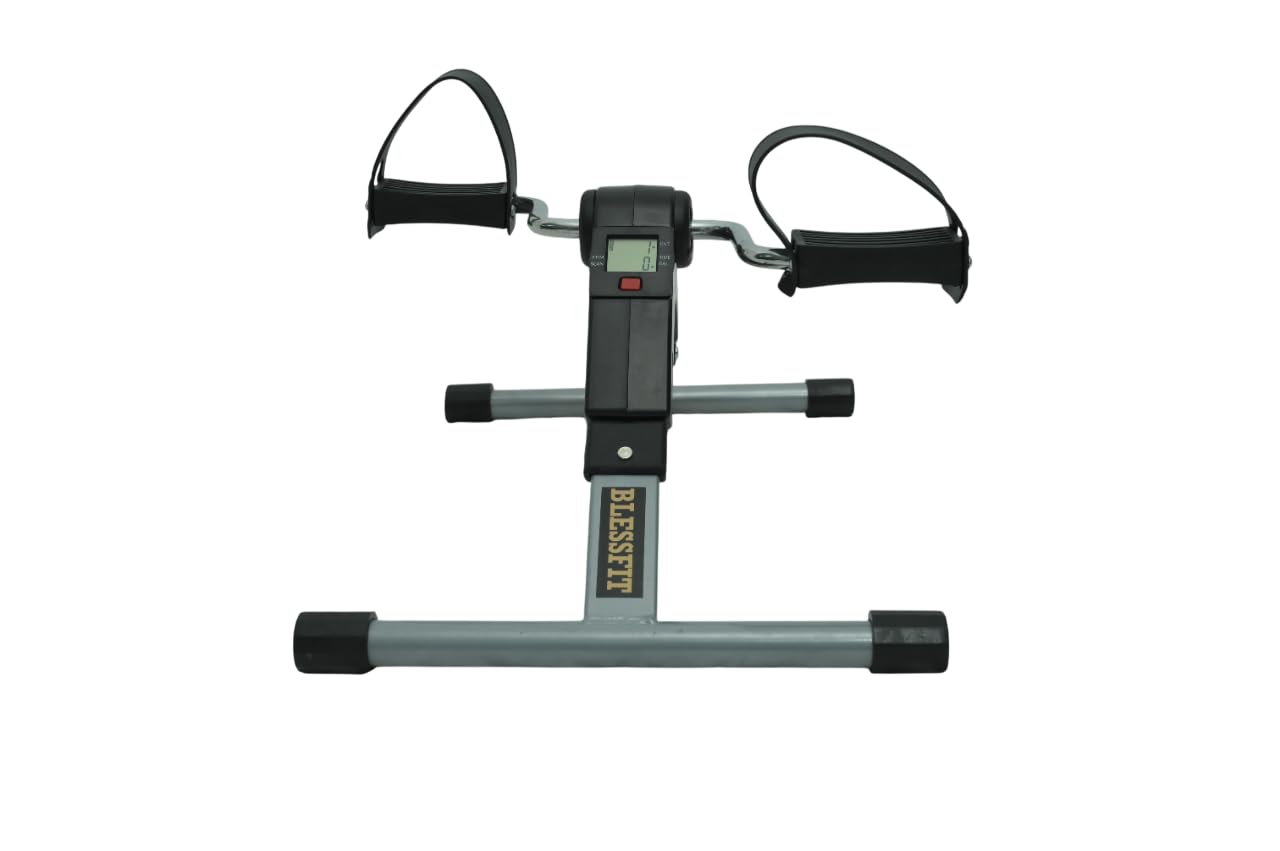 Mini Exercise Cycle for Home | Compact Indoor Pedal Exerciser | Leg Strength and Stamina Improvement | Low-Impact Fitness Equipment | Black Grey | Iron & PVC Construction