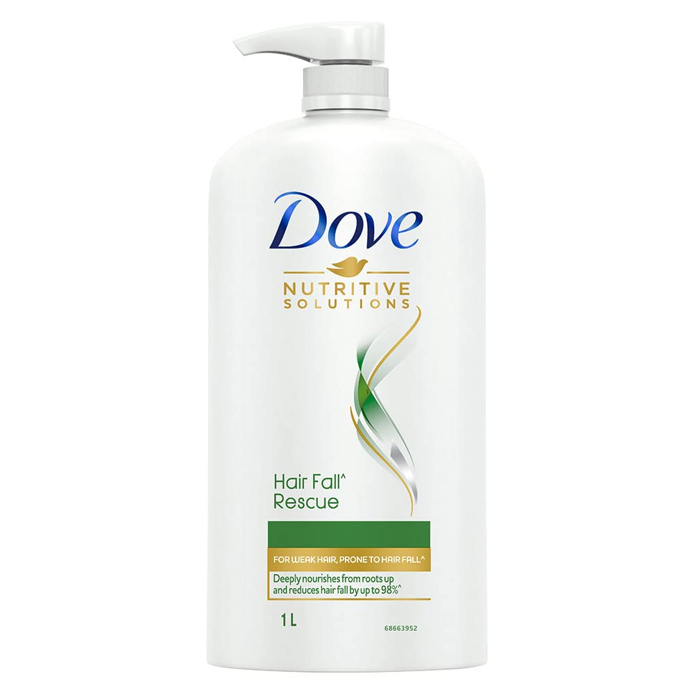 Dove Hair Fall Rescue Shampoo 1 L|| For Damaged Hair|| Hair Fall Control for Thicker Hair - Mild Daily Anti Hair Fall Shampoo for Men & Women