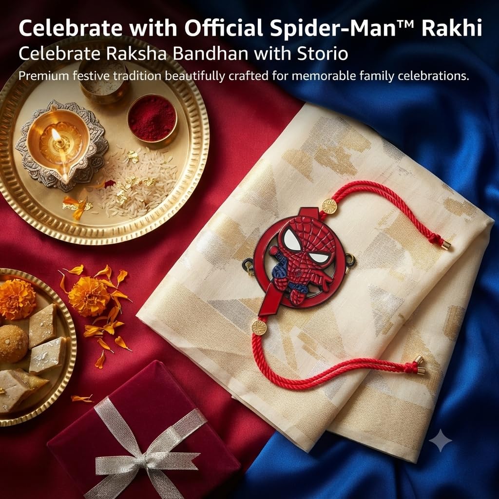 Marvel Spider-Man Metal Fidget Spinner Rakhi | Officially Licensed | 2 in 1 Toy and Rakhi | Rakhi for Boys, Bhaiya, Bhai | Raksha Bandhan Gift image 2