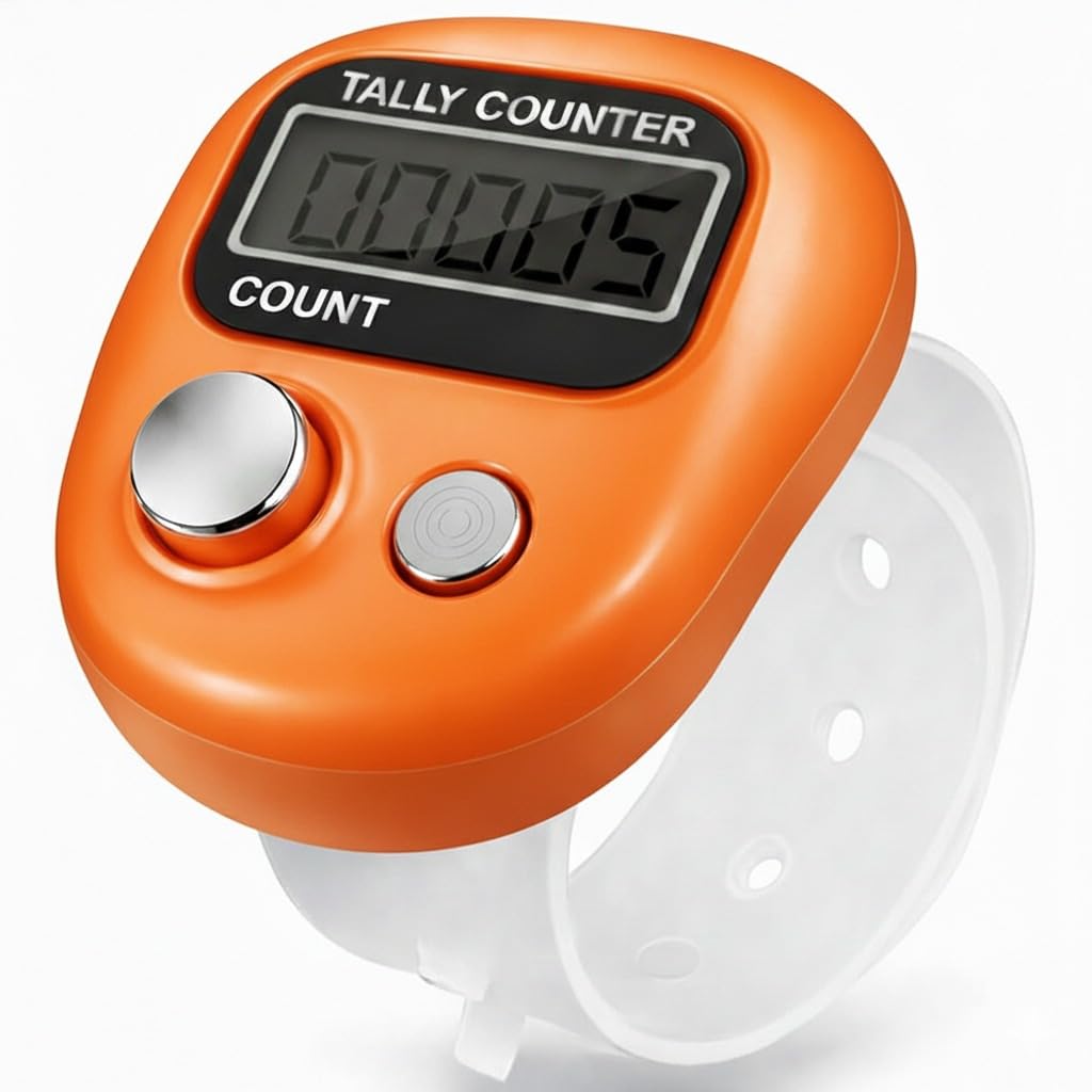Multiuse Finger Counter – Portable Digital Hand Jaap Counter, Chanting & Mantra Jap Counting Machine, Mini Mala Electronic Tally Counter Ring - Pack of 1