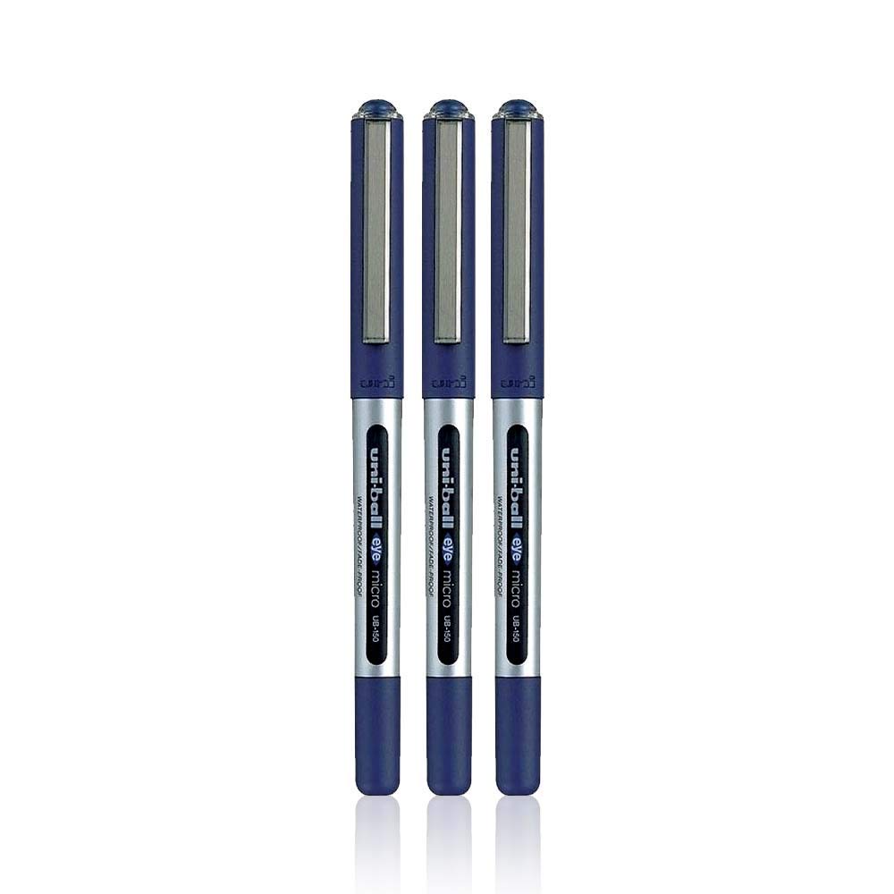 uni-ball Eye UB150 0.5mm Roller Ball Pen | Blue Ink, Pack of 3
