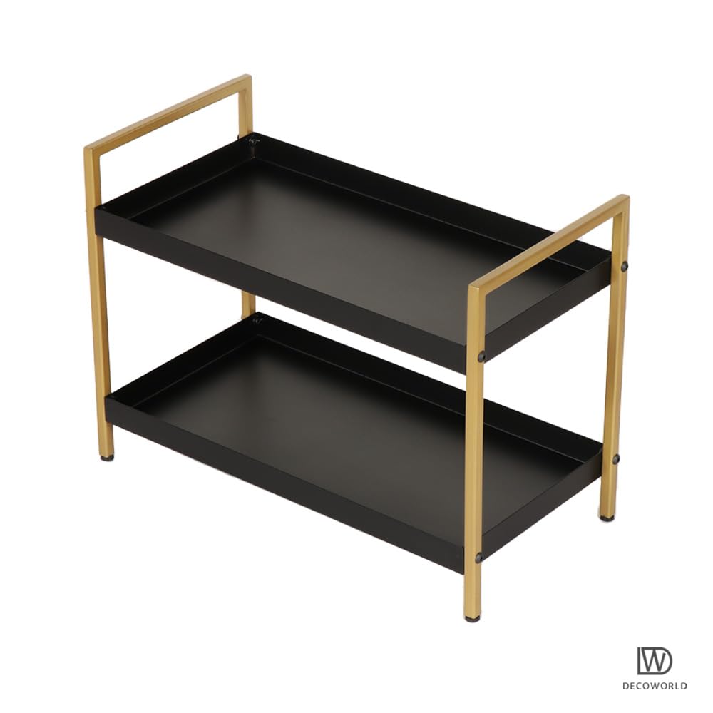 DECOWORLD || 2 Tier Multipurpose Countertop Organizer Rack || Multishelf Storage Stand for Kitchen, Bathroom or Dressing Table|| Spice Rack,Cosmetics Organizer or Bathroom Organizer image 4