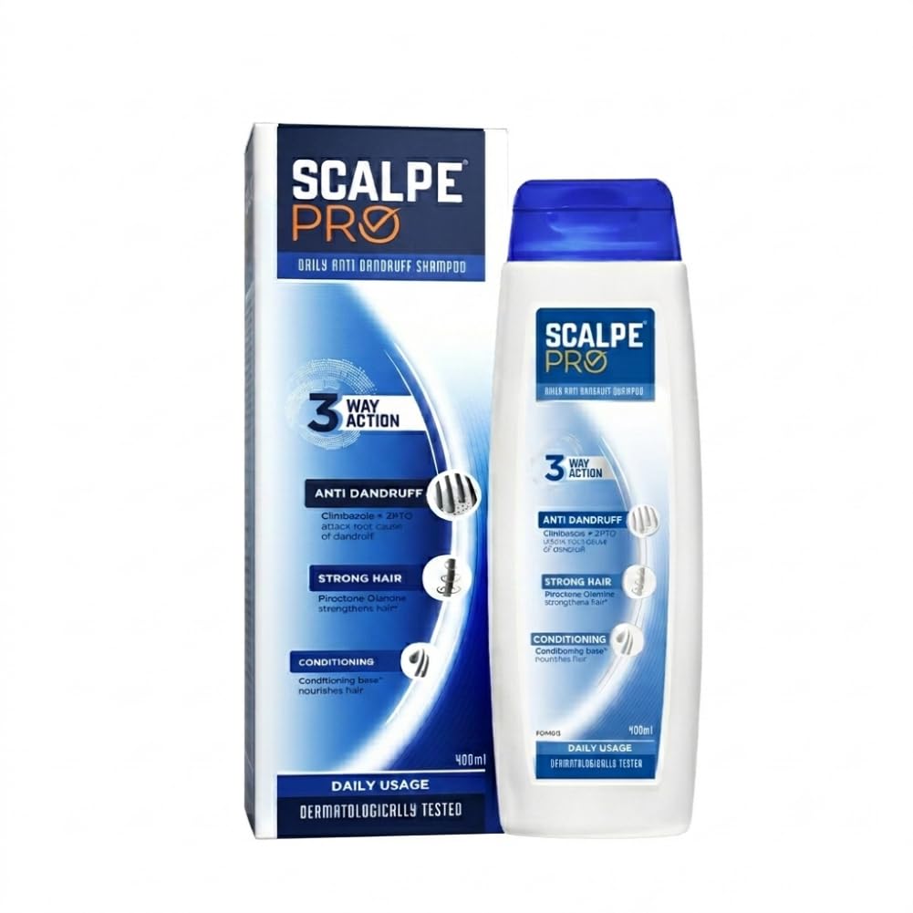 Scalpe Pro Daily Anti-Dandruff Shampoo | Removes Dandruff from Source | Prevents Itching & Irritation | Scalpe Science | Climbazole Formulation | Dermatologically Tested | For Women & Men | 100ml