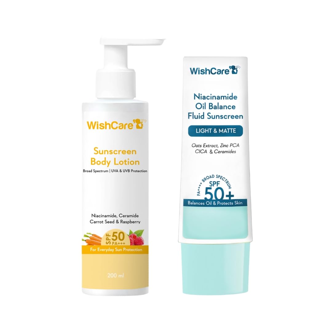 WishCare Niacinamide Sunscreen & Ceramide Lip Balm SPF 50 Combo | Niacinamide Oil Balance Matte Fluid Sunscreen + Ceramide Brightening Lip Balm | Lightweight, No White Cast | For All Skin Types image 5