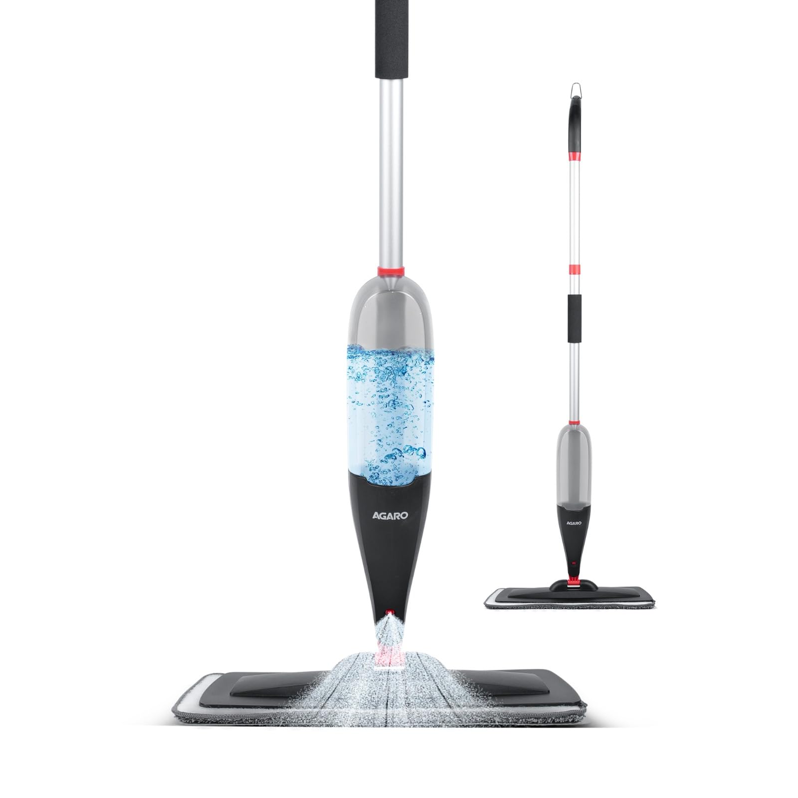 AGARO Delite Spray Mop for Dry and Wet Floor Cleaning with Washable Microfiber Pad - with 800ml Refillable Bottle for Wooden Floor, Hardwood, Marble, Laminate, Ceramic Tiles, and for Dust Cleaning