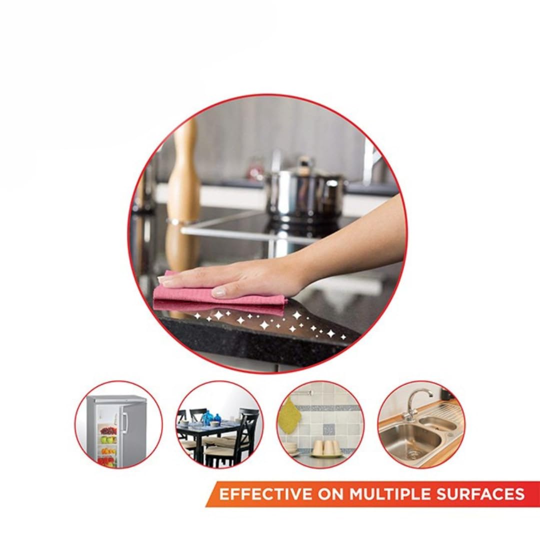 Gala Sponge Wipe for Kitchen, Kitchen Cleaning Sponge,Biodegradable Cellulose Material for Kitchen and Home Cleaning (5 Pcs Pack) image 2