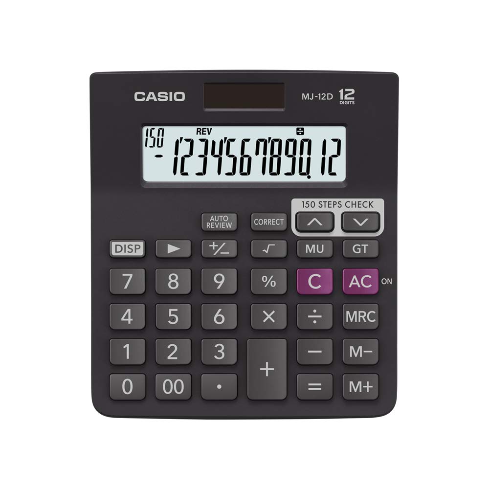 Casio MJ-12D 150 Steps Check and Correct Desktop Financial Calculator, Black image 4