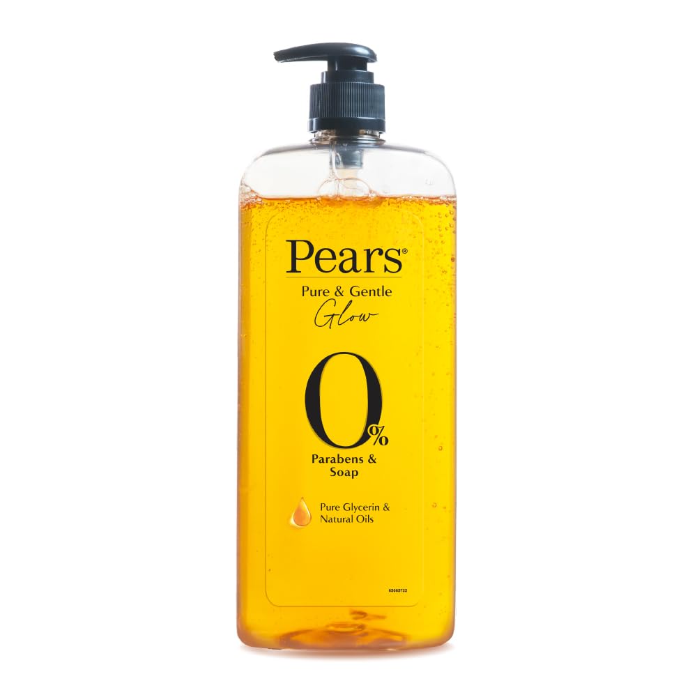 Pears 98% Pure Glycerin Pure & Gentle Bodywash with 0% Parabens & Soap for Hydration & Glow, 750 ml