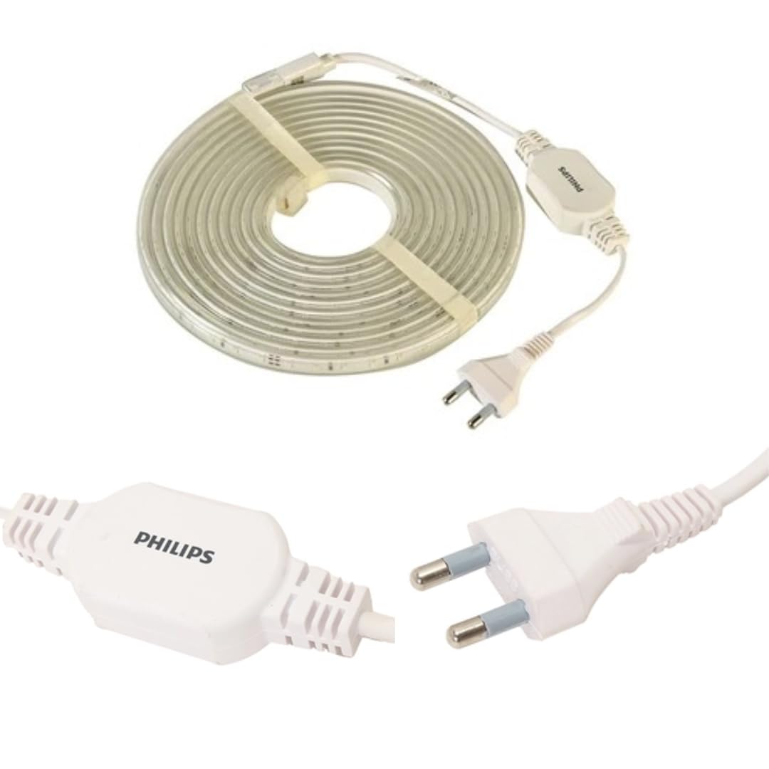 PHILIPS 5 Meter LED Rope Light | Flexishine Plug n Play Flexible Rope Light for Indoor and Outdoor Decorations | Rope Light for False Ceiling,Balcony,Diwali,Christmas | Warm White, Pack of 1 image 5