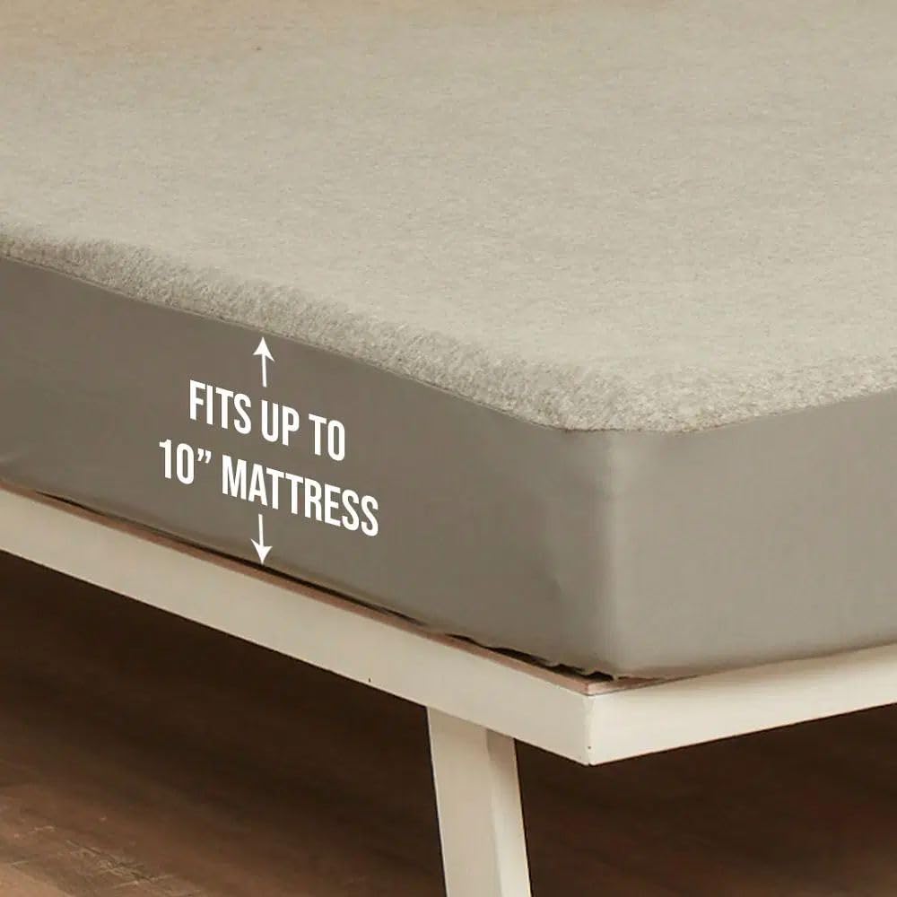 Wakefit 100% Waterproof Premium Cotton Mattress Protector | Breathable and Hypoallergenic Ultra Soft Fitted Bed Protector 78