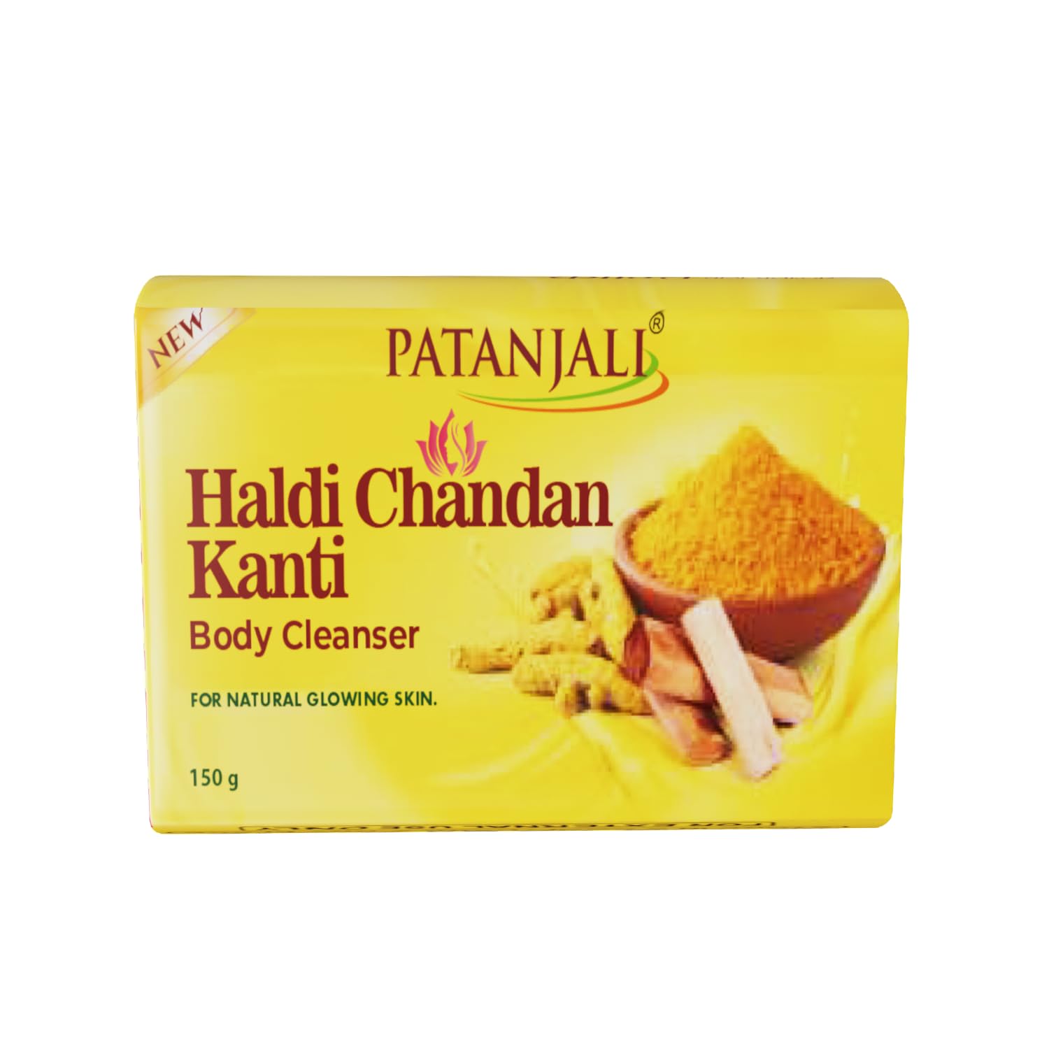 Patanjali Haldi Chandan Kanti Body Cleanser Soap for Men and Women(150g, Pack of 4), Nourishing & Moisturizing, Natural Aloe Vera for Soft Skin (180026242) image 2