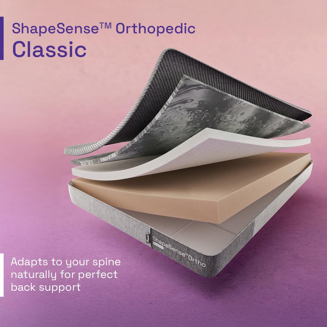 Wakefit ShapeSense Orthopedic Classic Memory Foam Mattress | 10 Years Warranty | Mattress King Bed, 8-Inch Bed Mattress, King Size (78x72x8 Inches, Medium Firm) image 3