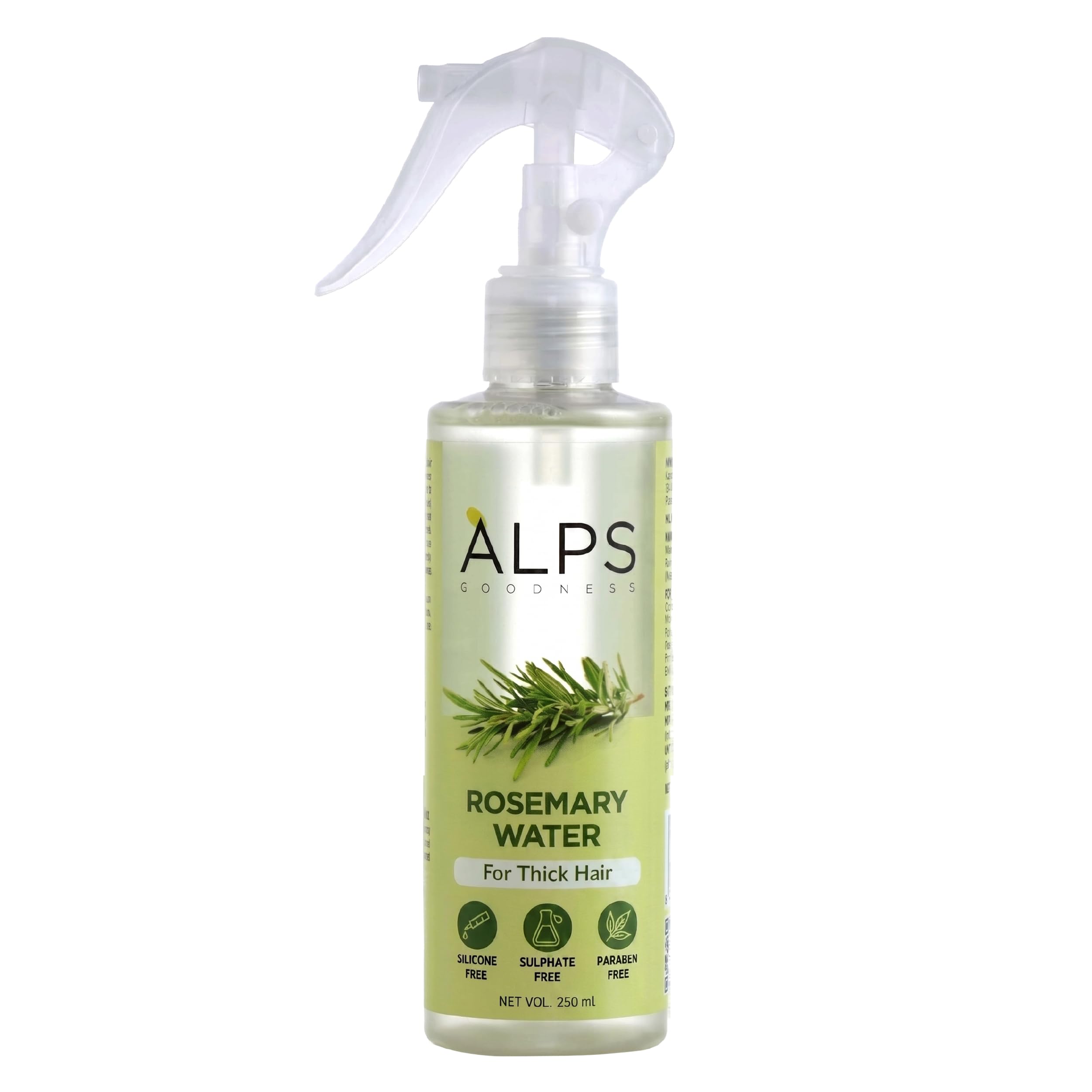 Alps Goodness Rosemary Water Spray for Hair Growth (250ml) | Clinically Proven (In Vivo Tested) to Reduce Hair Fall & Promote Regrowth | 100% Natural Rosemary Extract | Leave-On Scalp & Hair Spray For Men & Women