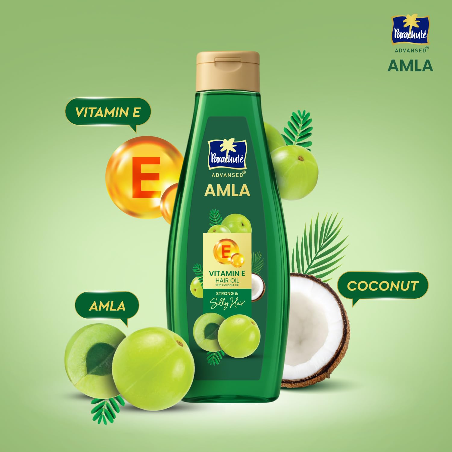 Parachute Advansed Amla Hair Oil with Vitamin E | 500ml | Amla & Vitamin E | For All Hair Types image 3