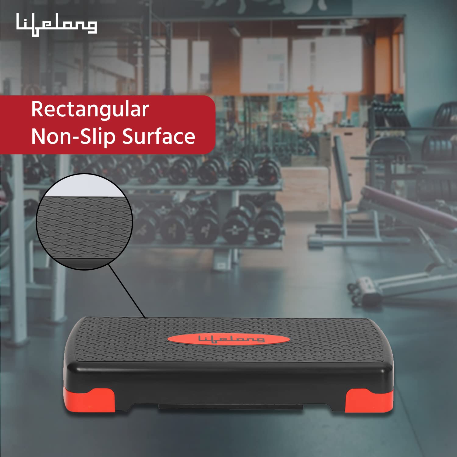 Lifelong Polypropylene Exercise Fitness Stepper for Exercise Aerobics Stepper | Max Weight 200kg image 5