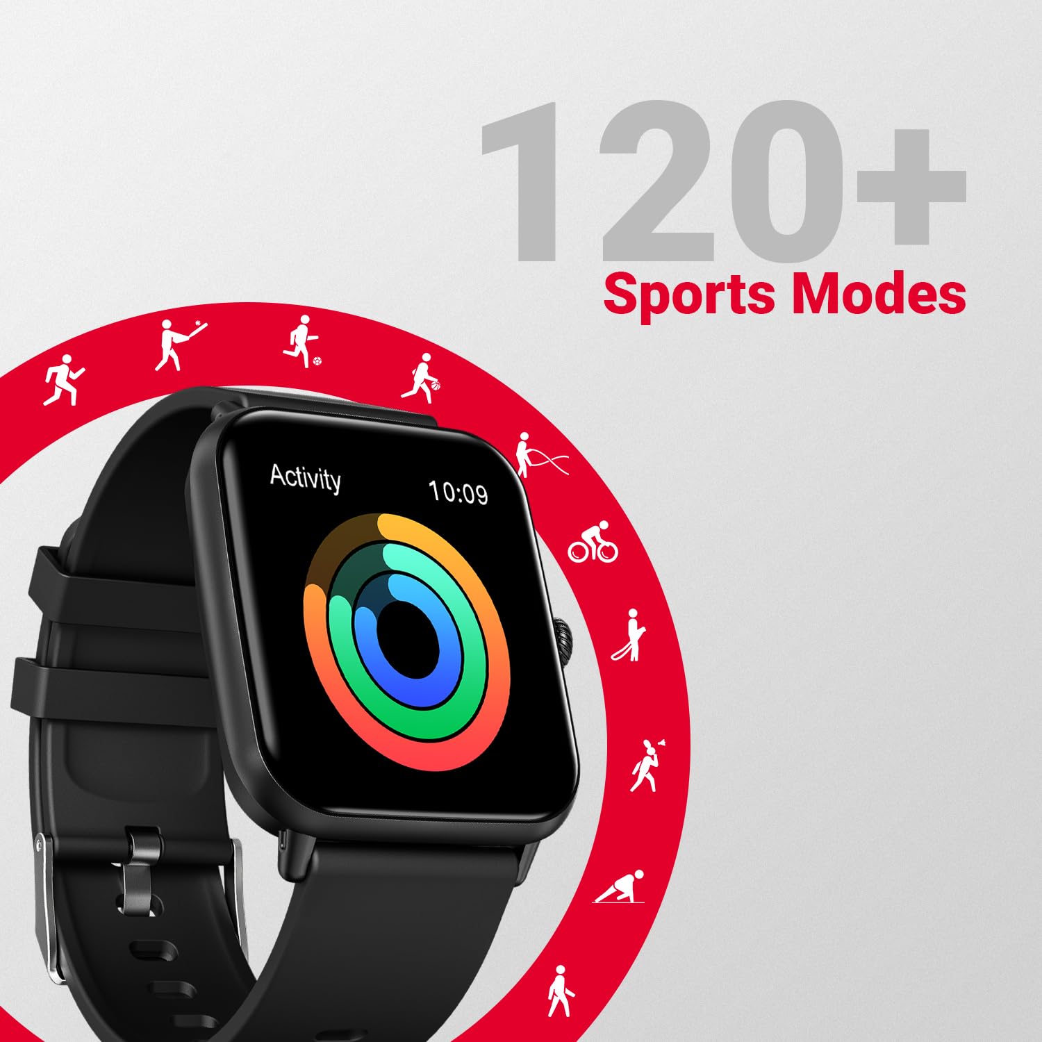 Fire-Boltt Ninja Call Pro Plus Bluetooth Calling Smart Watch, 1.83″ HD Display, AI Voice Assistant, 120+ Sports Modes, IP67 Waterproof, SpO2 & Heart Rate Monitor Smartwatch for Men & Women - Black image 5