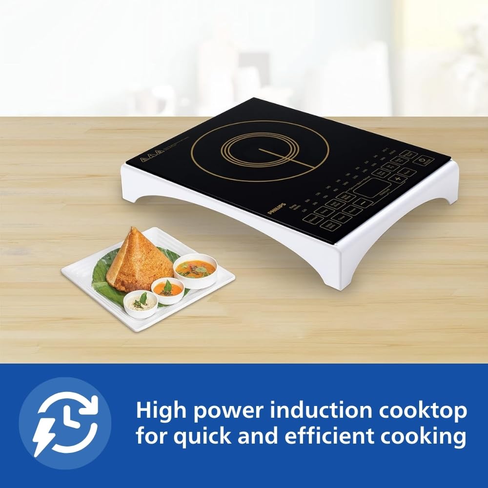 Philips Viva Collection HD4928/01 Induction Cooktop, Black image 5
