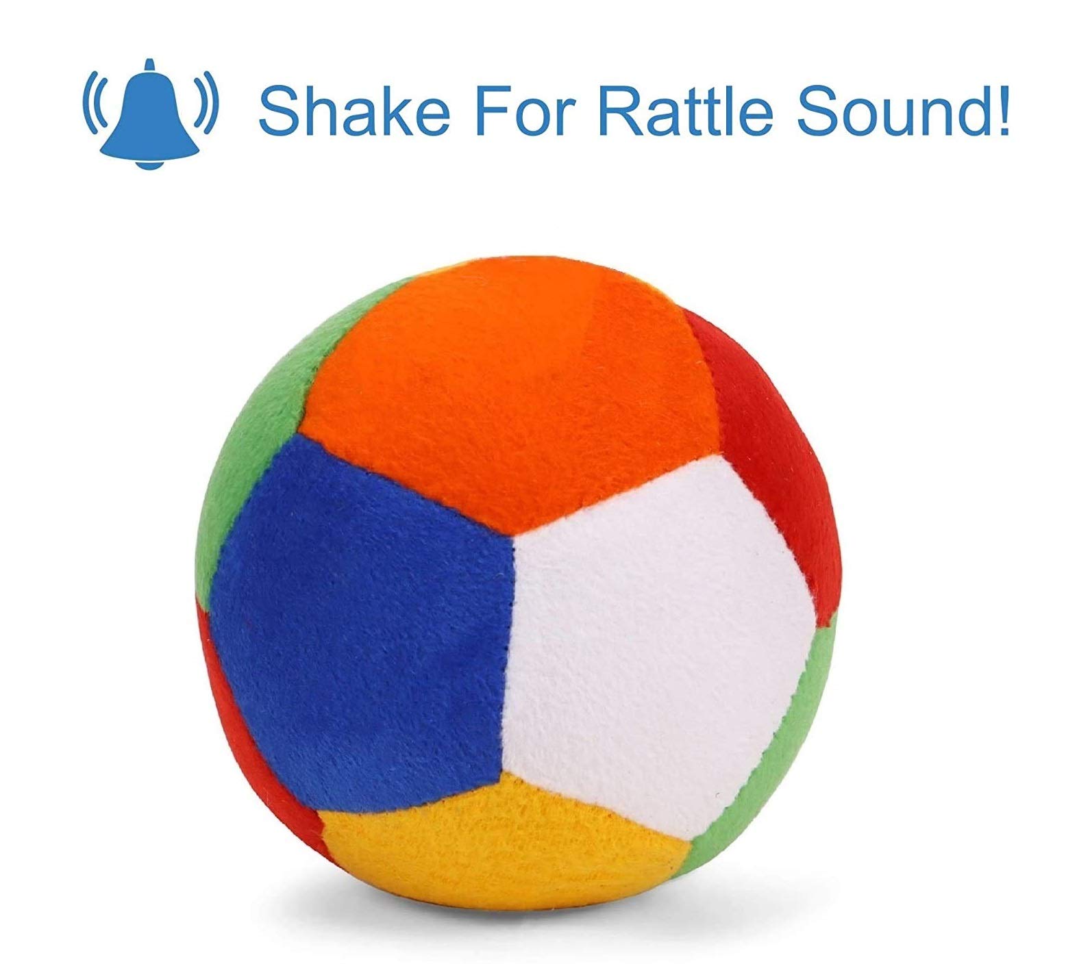 Babique Ball Rattle Sound Soft Toy for Kids Baby Boy Girl Birthday (10 cm) image 2