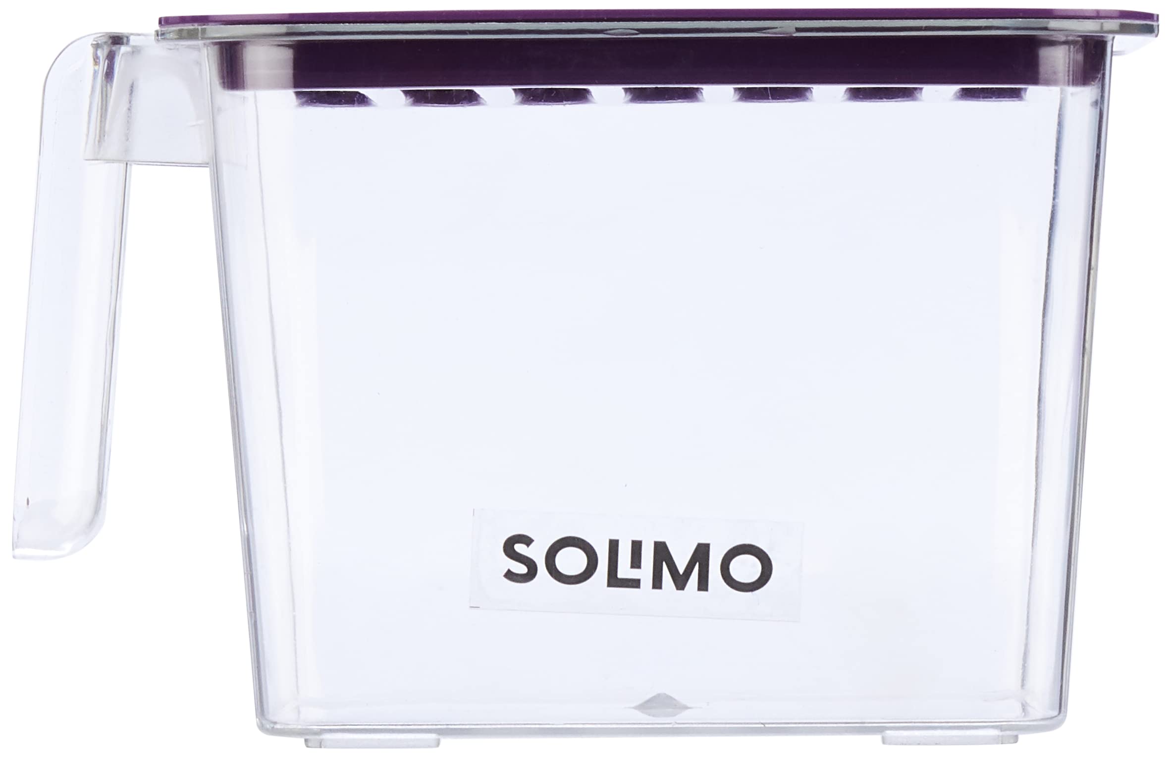 Amazon Brand - Solimo Plastic Multi-Purpose Fridge Storage Container with Handle & Lid I Fruit & Vegetable Basket I BPA Free I Food Grade| 1100 Ml Set of 6| Multicolor image 4