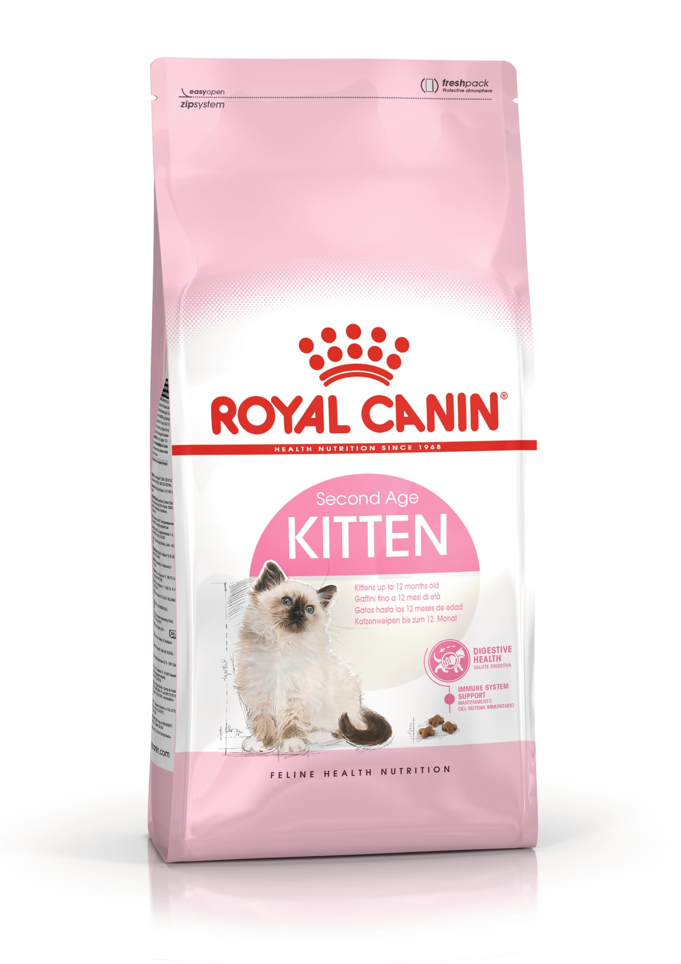 Royal Canin Second Age Kitten Food, 400 Grams, Dry Food containing Antioxidants with no artificial colors & flavors, Supports Brain Development & Microbiome, Promotes a strong Immune System