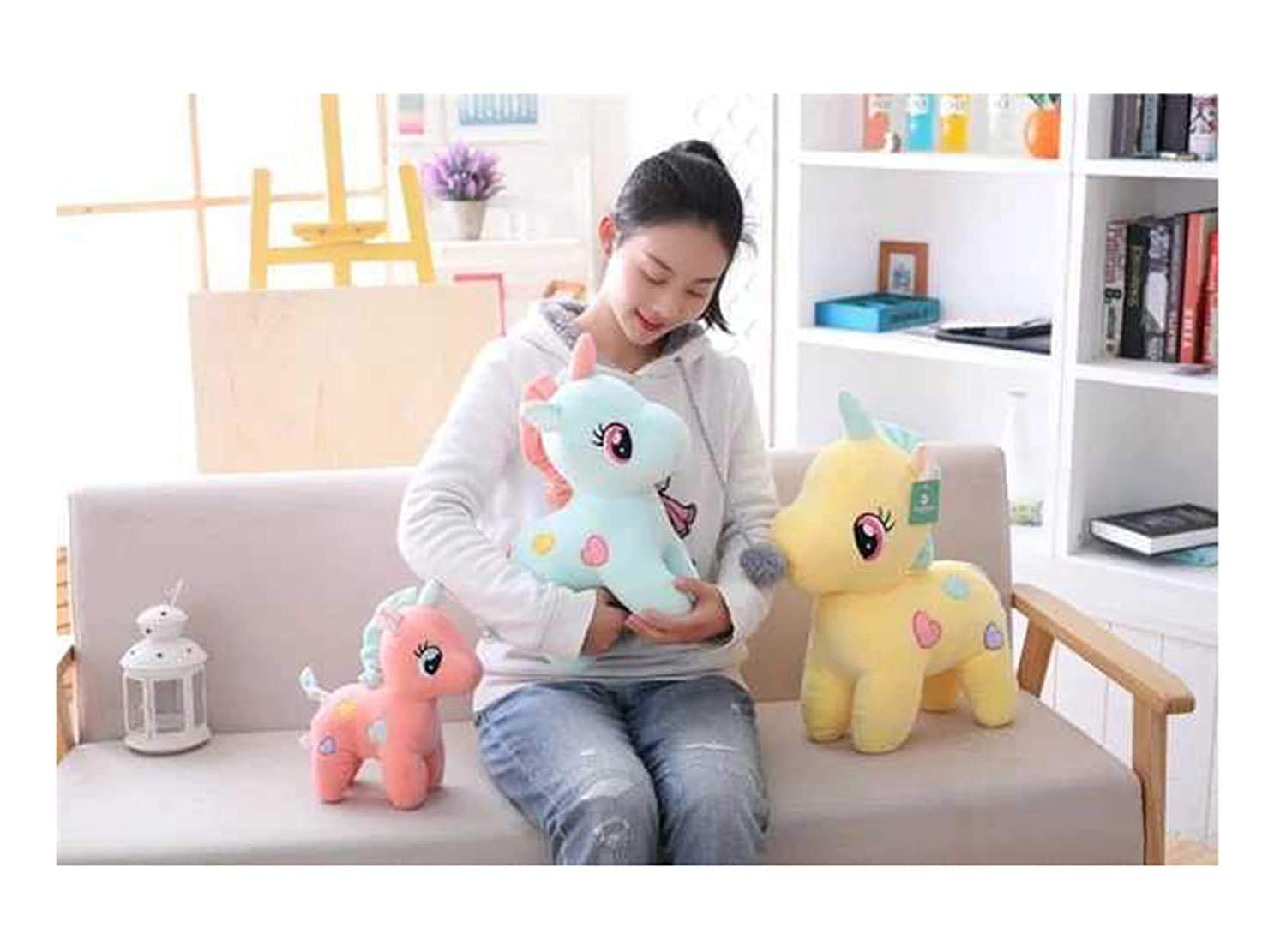 HUG 'n' FEEL SOFT TOYS Unicorn, Soft Toy, Baby Toys, Kids Toy, Soft Toy, Toy for Girl, Birthday Gift for Girl Boys, Toy Gift for Girls, Kids Toys for Boys Girl, Toys Gift Items, (30cm, Pink) image 3