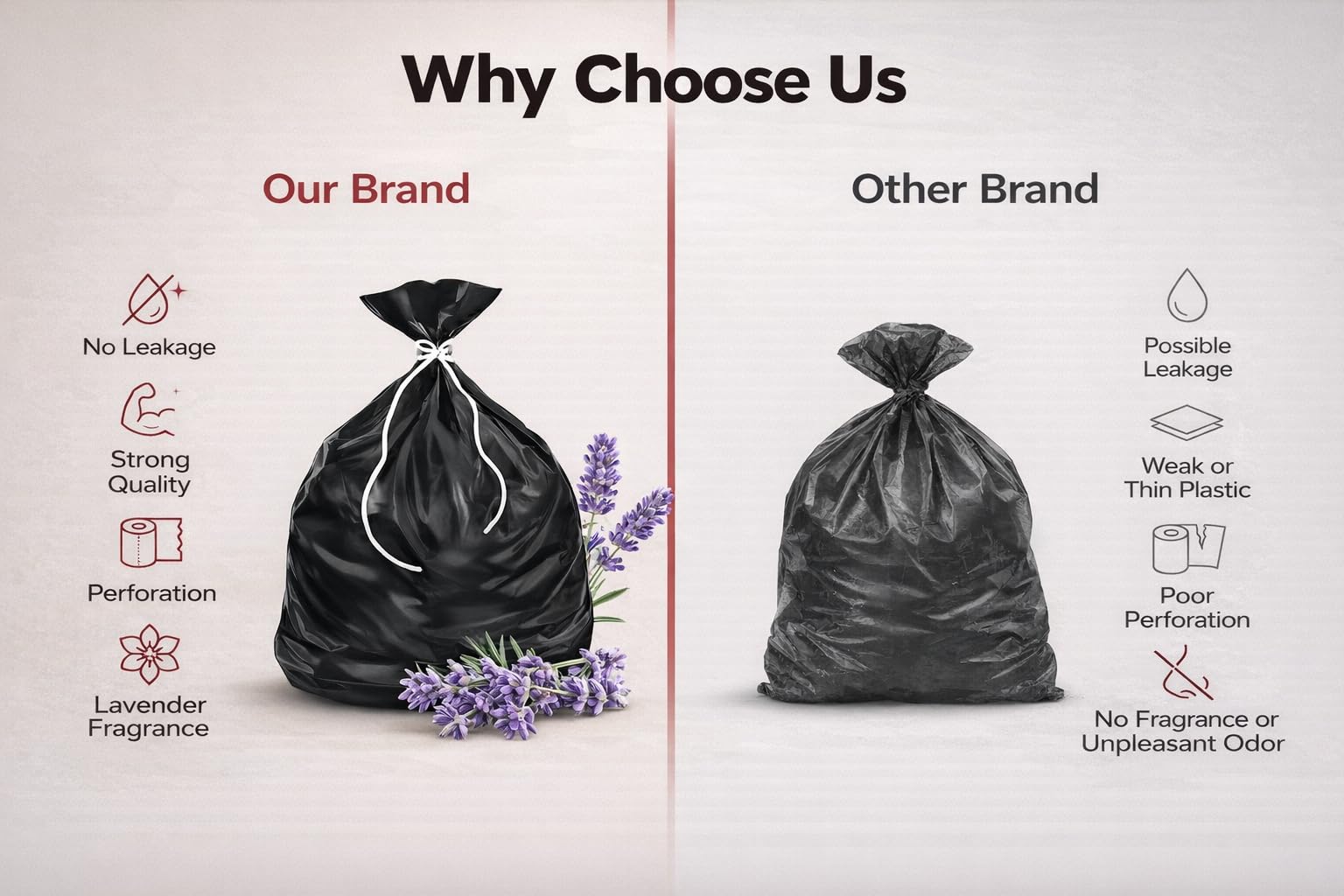 Shalimar Premium (Lavender Fragrance) Scented Garbage Bags | Medium 19 X 21 Inches | 120 Bags (30 Bags X 4 Rolls) | Dustbin Bag/Trash Bag | (Black) - Perforated Box for Easy Dispensing image 3