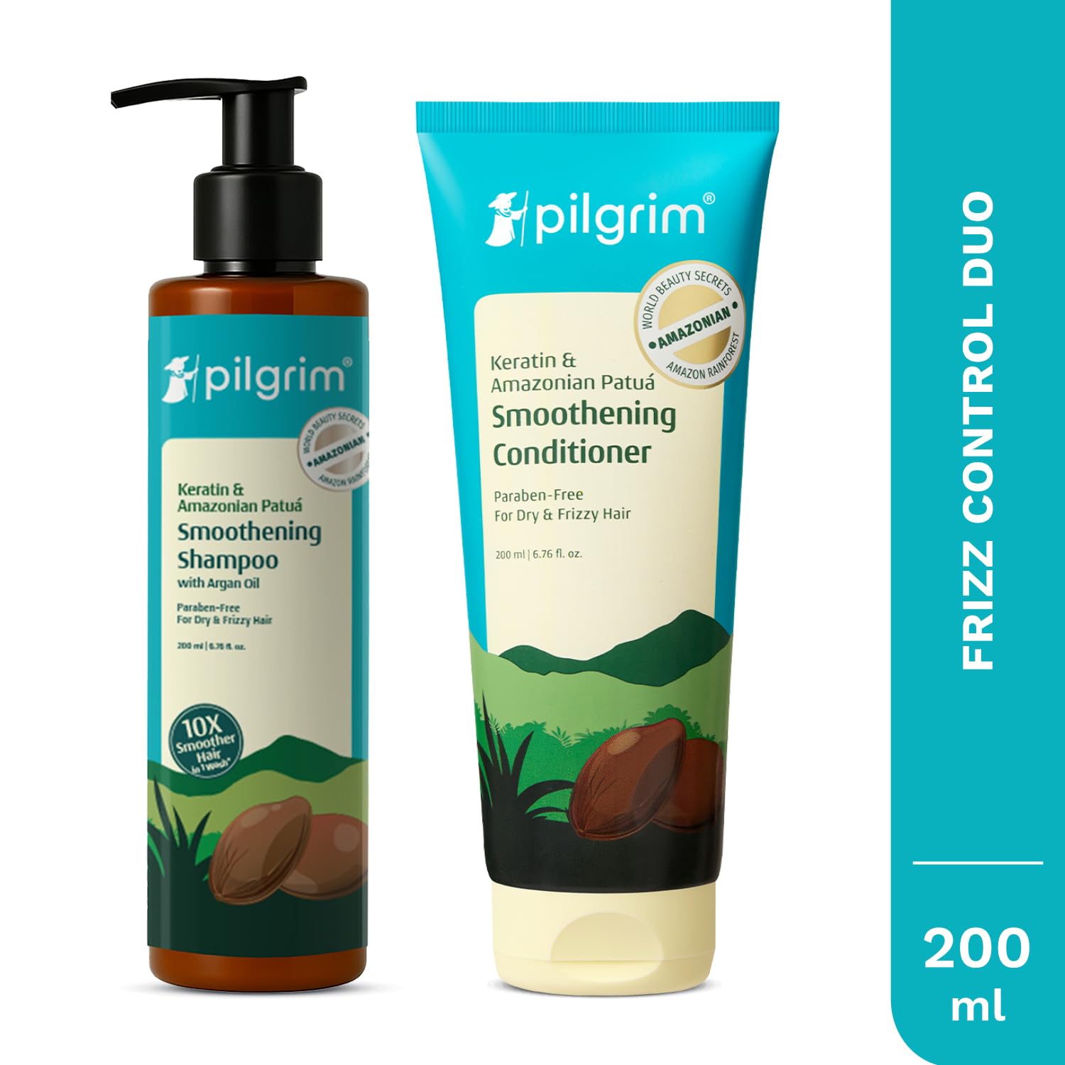 Pilgrim Advanced Patuá & Keratin Smoothing Shampoo And Conditioner, 2 Count image 2