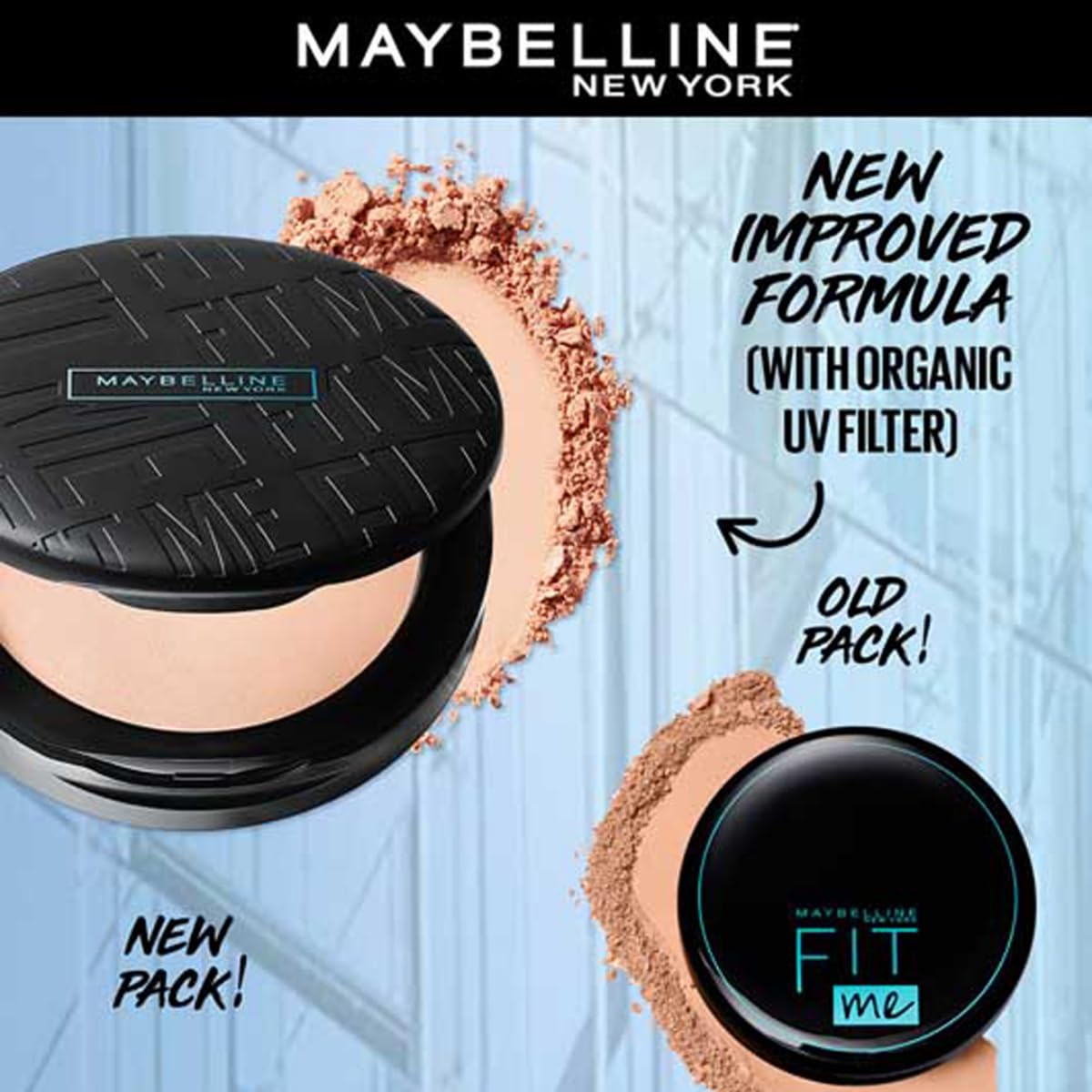 Maybelline New York Fit Me Matte + Poreless Compact Powder, 128 Warm Nude image 2