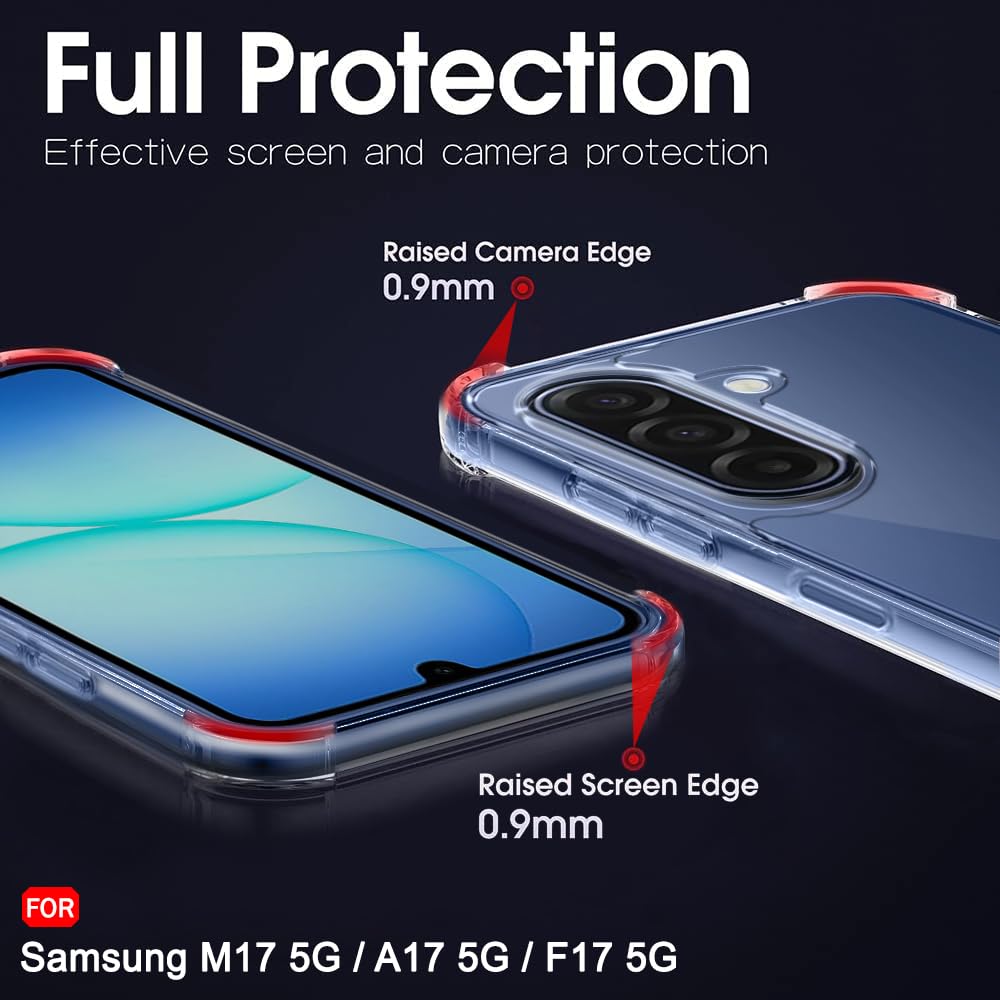 TheGiftKart Crystal Clear Back Cover Case for Samsung Galaxy M17 5G / A17 5G / F17 5G | Shock Proof 360° Protection | Hard Clear Back Case for Samsung M17 / A17 / F17 5G (PC & TPU, Transparent Bumper) image 3
