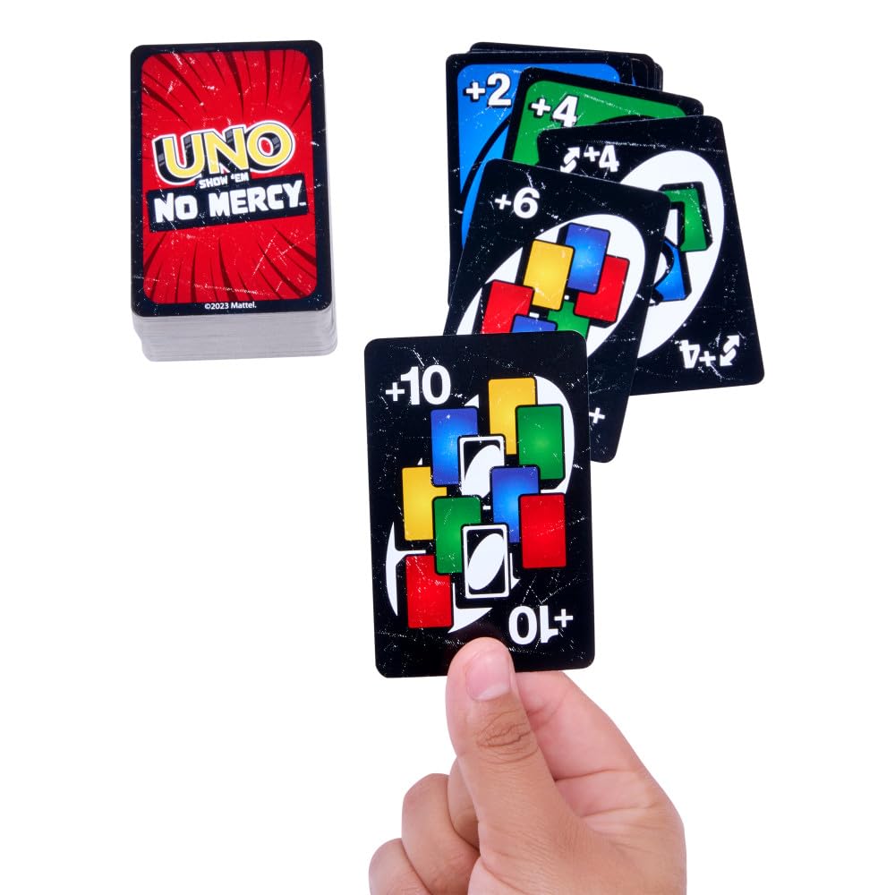 Mattel Games ​UNO Show ‘em No Mercy Card Game for Kids, Adults & Family Parties and Travel with Extra Cards, Special Rules and Tougher Penalties. image 4