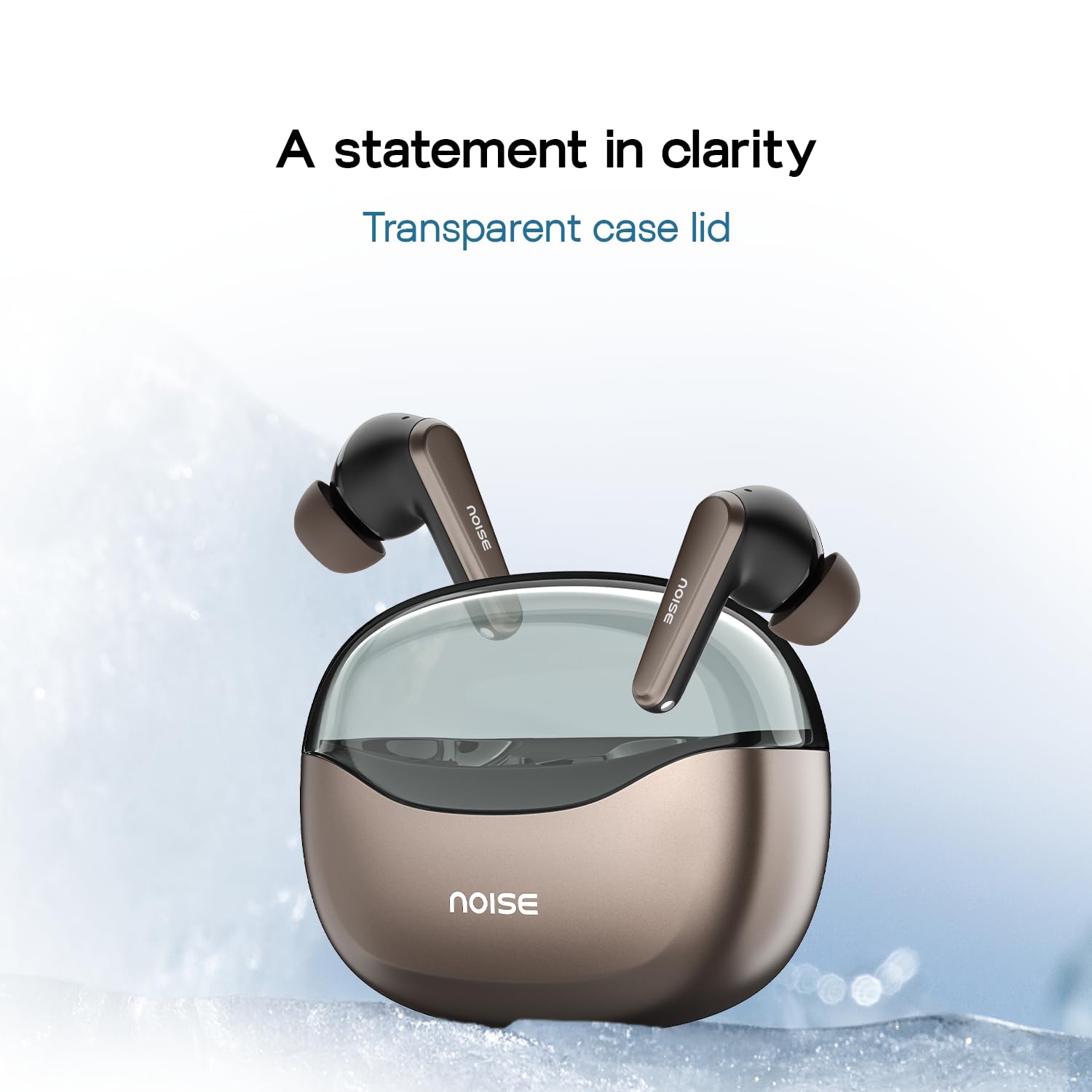 Noise Newly Launched Buds VS601 in Ear Truly Wireless Earbuds with 50H of Playtime, Transparent Case Lid, Quad Mic ENC, Dual Device Pairing, 10Mm Driver, BT V5.3 (Copper Brown) image 4