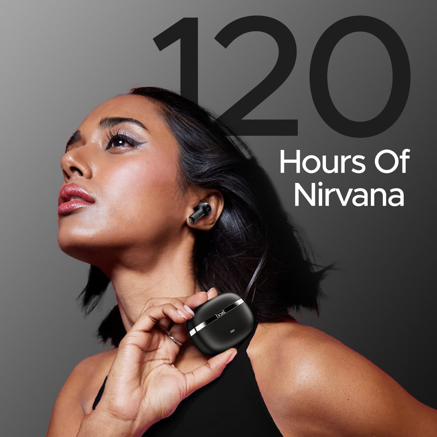 boAt Nirvana Ion, 120HRS Battery, Crystal Bionic Sound w/Dual EQ Modes, 4Mics ENx, App Support, Low Latency, IPX4, v.5.2 Bluetooth Earbuds, TWS Ear Buds Wireless Earphones with mic (Charcoal Black) image 3