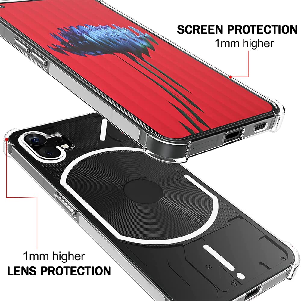 TheGiftKart Crystal Clear Back Cover Case for Nothing Phone 1 | 360 Degree Protection | Shock Proof Design | Transparent Back Cover Case (PC & TPU, Transparent Bumper) image 2