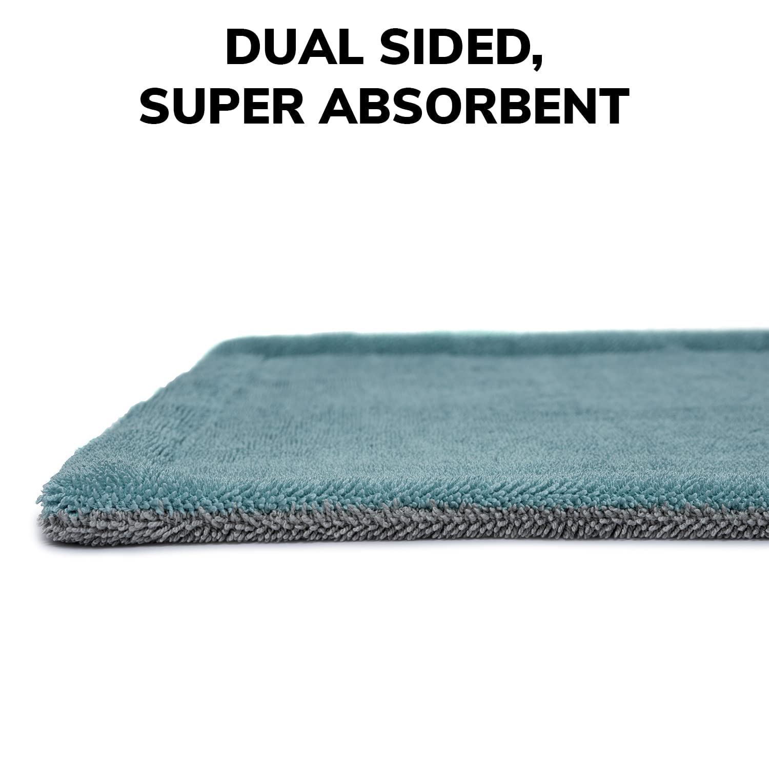 ShineXPro Microfiber Cloth For Car - Puremagic 1100 Gsm Twisted Loop Super Absorbent Towel - Edgeless Design With Plush Pile, Lint Free Cloth For Drying & Detailing, Transparent image 3