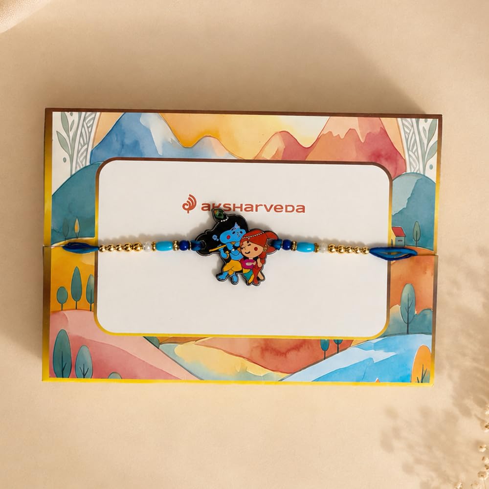 Radha Krishna Kids Rakhi with Color kit image 3
