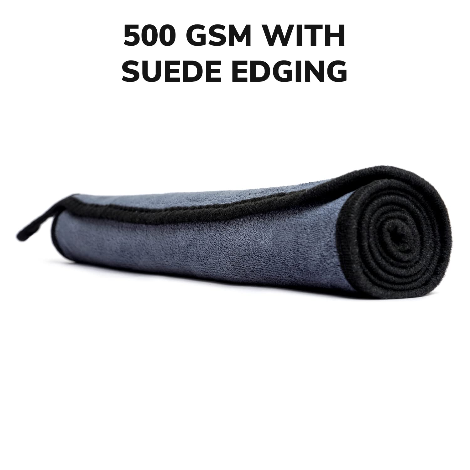 ShineXPro Microfiber Car Cleaning Cloth - OG Soft 500 GSM Extra Large (35x75 CM) Microfiber Cloth for Car and Bike - Suede Edging for Scratchless Drying and Detailing (Pack of 2, Grey) image 3