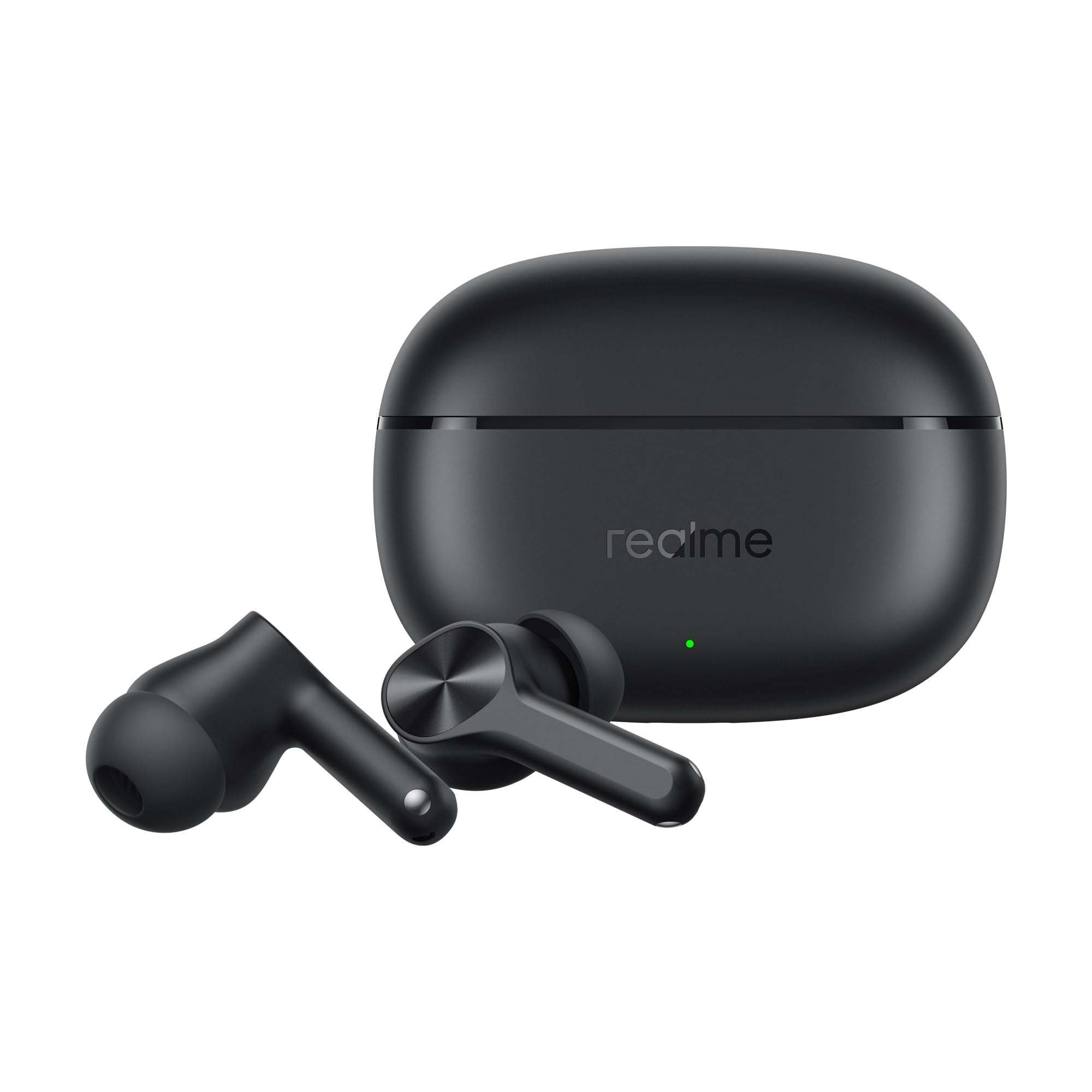 realme Buds T200x True Wireless Earbuds with 12.4mm Dynamic Bass Drivers, 25 dB ANC, Quad Mic, 45ms Latency, Upto 48 Hrs Playback, Fast Charge, IP55 Rated, BT 5.4 (Pure Black) image 2
