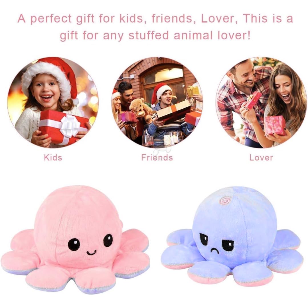 Storio Toy Octopus Plushie Reversible Soft Toys for Kids | Plush Soft Toys for Baby Boys and Girls| Best Gift | Octopus Soft Toy for Kids (Multicolor) image 5