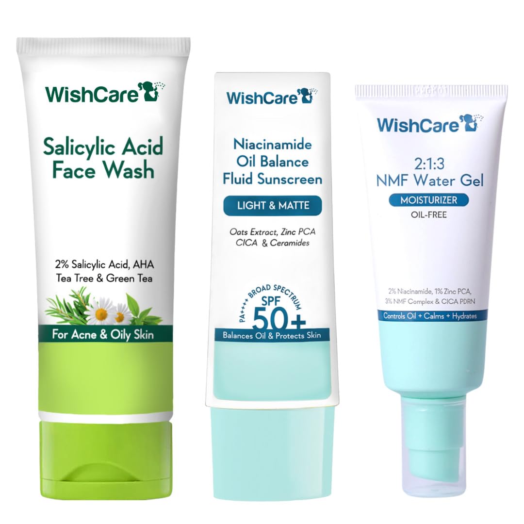 WishCare Niacinamide Sunscreen & Ceramide Lip Balm SPF 50 Combo | Niacinamide Oil Balance Matte Fluid Sunscreen + Ceramide Brightening Lip Balm | Lightweight, No White Cast | For All Skin Types image 3