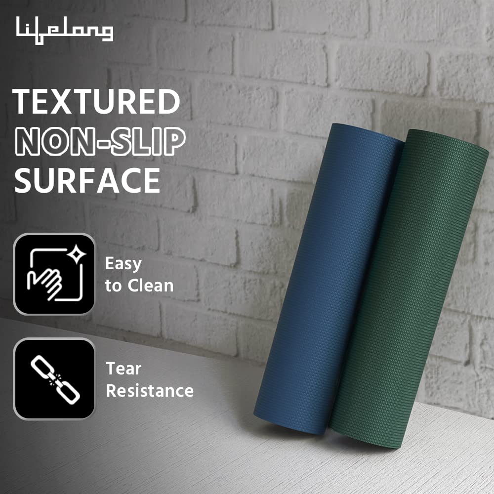 Lifelong LLYM71 Yoga mat for Women & Men EVA Material 4mm Anti-Slip Mat for Workout|Exercise Mat For Home Gym | Yoga Mat-For Gym-Workout and Yoga Exercise I Green image 5