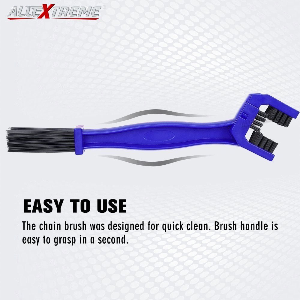 AllExtreme ‎CYL-06-T Multi-Purpose Bike Chain Cleaner Brush with Soft & Long Bristles Ideal for Quick Cleaning of Cycles, Motorcycles (Blue) image 5