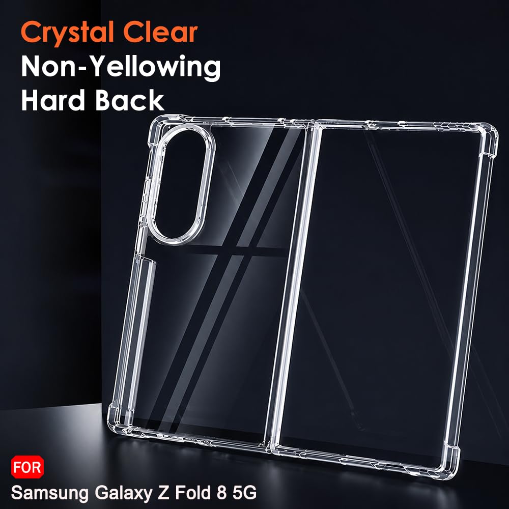 TheGiftKart Crystal Clear Back Cover Case for Samsung Galaxy Z Fold 8 5G | 360 Degree Protection | Shock Proof Design | Hard Back Cover Case for Samsung Z Fold8 5G (PC & TPU, Transparent Bumper) image 4