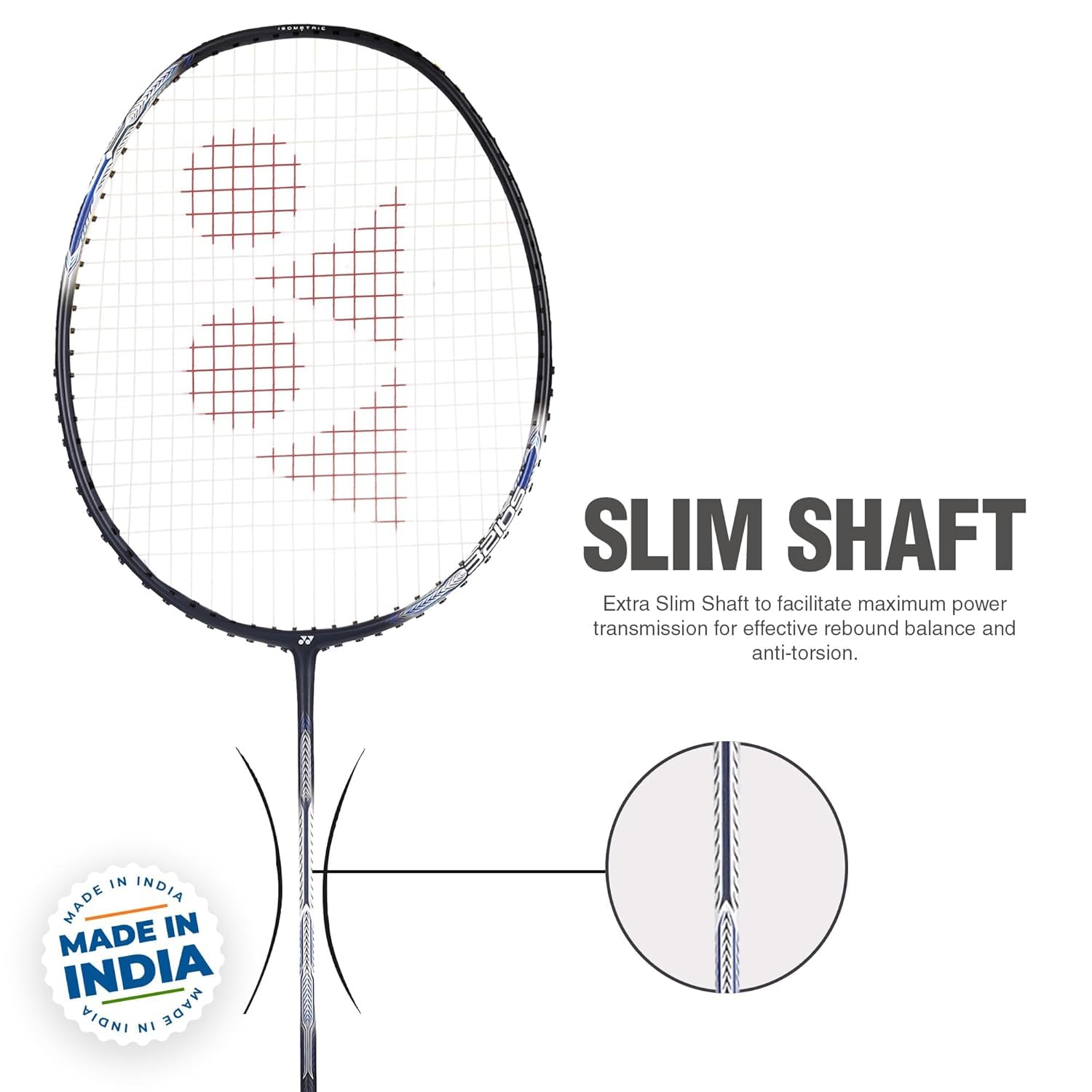 Yonex Graphite Badminton Racquet Astrox Attack 9 Black G4 4U(80Gms-32Lbs)(Made in India) image 2