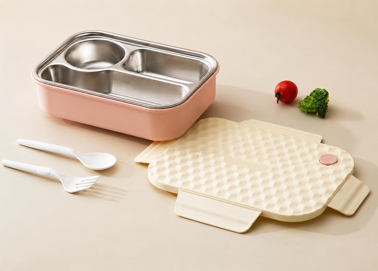 Aroma Insulated Stainless Steel Lunch Box with Clip Lock Lid, Airtight, Leak-Proof, Lightweight, 650 ml, for Office, School, Picnic and Travelling image 2