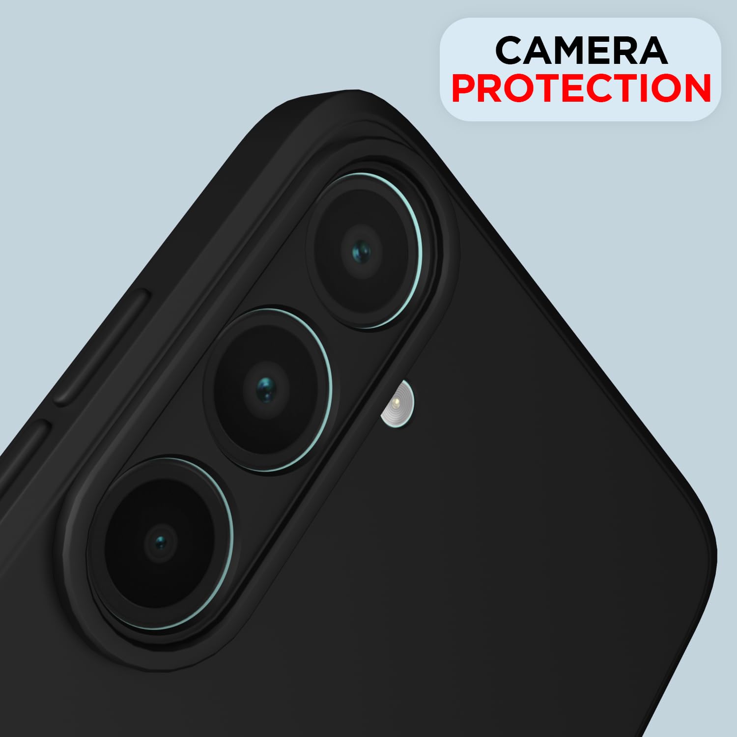 Pikkme Back Cover for Samsung Galaxy M17 5G / A17 5G / F17 5G | Camera Protection Shockproof Soft Matte Silicone Bumper Case (Black) image 5
