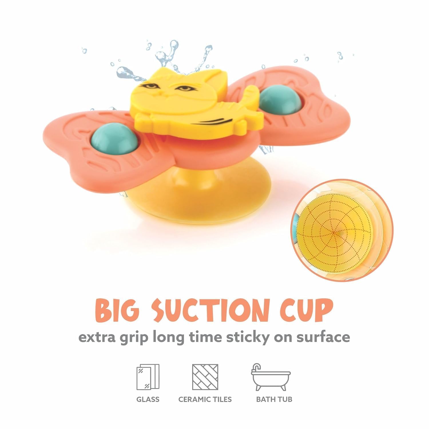 ToyTastic Baby Hand Spinner Toy, Cute Animal Design Fidget Spinner for Kids, Sensory Rotating Spinner Toy for Babies and Toddlers, Colorful Fun Activity Toy image 2